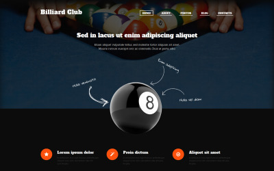 Responzivní WordPress motiv "Billiards Responsive WordPress Theme" #51295