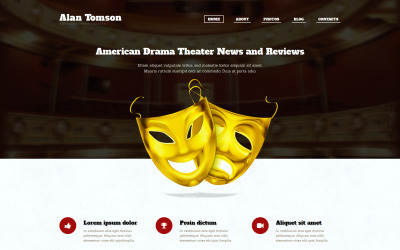 Template WordPress Responsive #51292 per Un Sito di Teatro