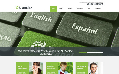 "Translation Services WordPress Theme" Responsive WordPress thema №51224