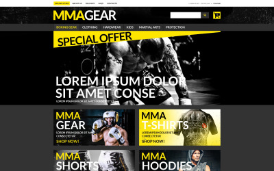 VirtueMart-Vorlage für MMA Gear Store