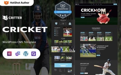 Critter - Tema WordPress Elementor per Accademia e Torneo di Cricket