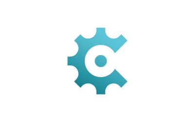 Mechanical Gear Logo Mall design Vector Element v15