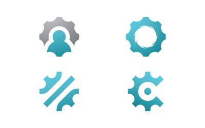 Mechanical Gear Logo Template Design Vector Element v18