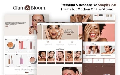 GlamBloom: el tema definitivo de Shopify para belleza, cosméticos y salones de belleza