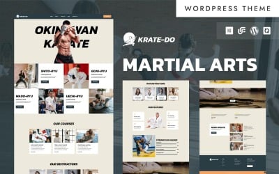 Krate-Do - Tema WordPress Elementor de Treinamento e Academia de Artes Marciais