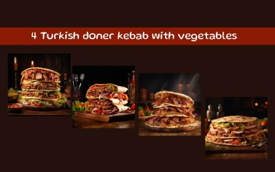 Doner kebab turco con verdure