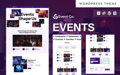Event Co. – Koncertek, fesztiválok és rendezvényszervezés WordPress Elementor téma