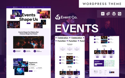 Event Co. - Thème WordPress Elementor pour la gestion de concerts, festivals et événements