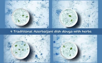 Geleneksel Azerbaycan yemeği otlu dovga