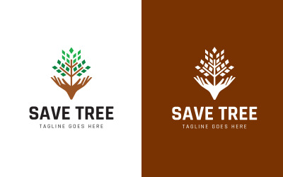 Шаблоны логотипов Save Tree Nature