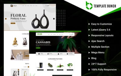 Swarm – Cannabis and Ceramic – responzivní téma Prestashop pro domov eCommerce