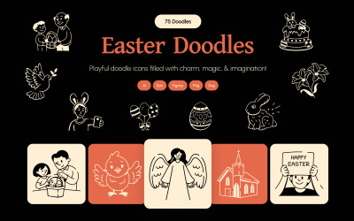 Påsk Doodles samling