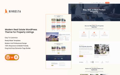 Rivresta - Modern Real Estate &amp;amp; Property Listings WordPress Theme