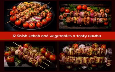 Shish kebab e verdure, un abbinamento gustoso