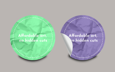 Sticker Mockup PSD Template Design 18