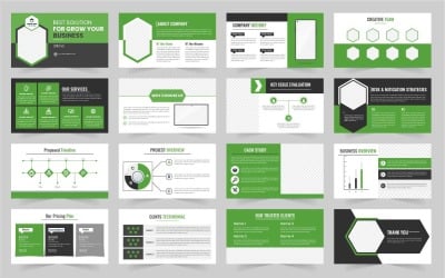 Business presentation template in flat style