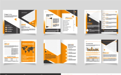 Company Profile Brochure Template,  12 page  business brochure template concept