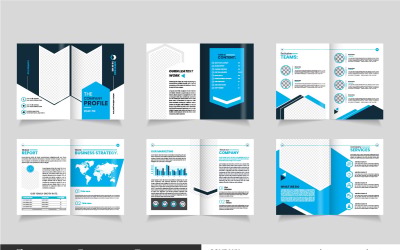 Company profile brochure template layout design 12 pages corporate brochure