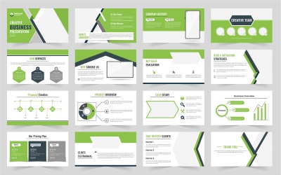 Creative business PowerPoint presentation slides template design set
