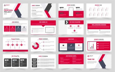 Presentation slides Modern brochure cover design Creative infographic elements