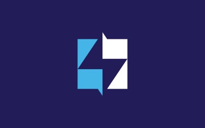 Blitz-Logo. Elektrische Energie, Blitz oder Symbol der Macht. V4