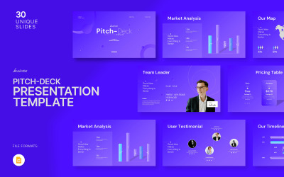Шаблон Google Slide Business Pitch Deck 2037
