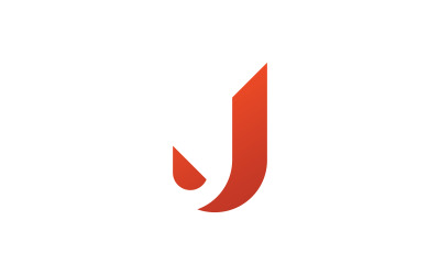 Harf J logo sembol tasarım şablonu öğeleri V11