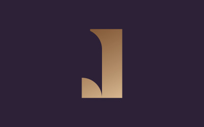 Harf J logo sembol tasarım şablonu öğeleri V13