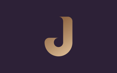 Harf J logo sembol tasarım şablonu öğeleri V15