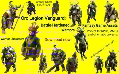 Orc Legion Vanguard: Zahartowani w boju wojownicy Model 3D