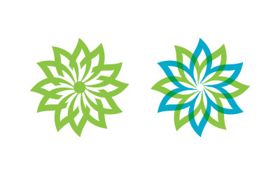 Doğa yaprak ekolojisi vegan konsept Logo illüstrasyonu v.65