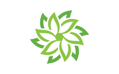 Doğa yaprak ekolojisi vegan konsept Logo illüstrasyonu v.68