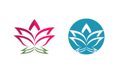 Lotus Logo Güzellik Salonu Kozmetik cilt bakımı vektör ikon tasarımı v.59