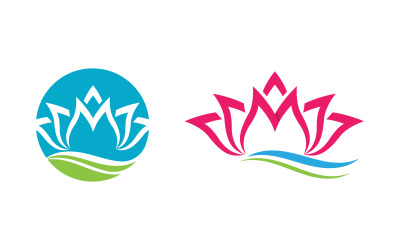 Lotus Logo Güzellik Salonu Kozmetik cilt bakımı vektör ikon tasarımı v.64