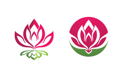 Lotus Logo Güzellik Salonu Kozmetik cilt bakımı vektör ikon tasarımı v.68