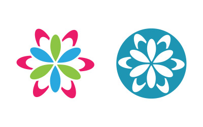 Lotus Logo Güzellik Salonu Kozmetik cilt bakımı vektör ikon tasarımı v.69