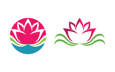 Lotus Logo Güzellik Salonu Kozmetik cilt bakımı vektör ikon tasarımı v.71