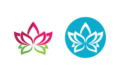Lotus Logo Güzellik Salonu Kozmetik cilt bakımı vektör ikon tasarımı v.72