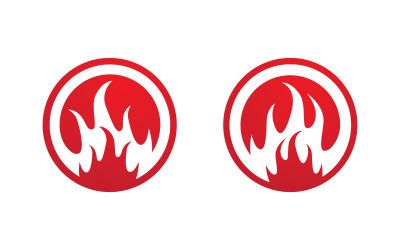 Flames Logo simgesi illüstrasyon vektör tasarım şablonu v.39