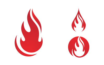 Flames Logo simgesi illüstrasyon vektör tasarım şablonu v.40