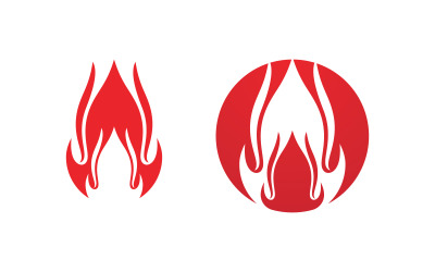 Flames Logo simgesi illüstrasyon vektör tasarım şablonu v.41