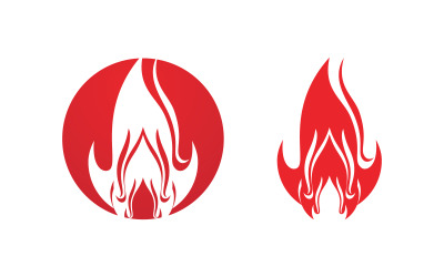Flames Logo simgesi illüstrasyon vektör tasarım şablonu v.42
