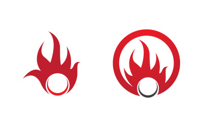 Flames Logo simgesi illüstrasyon vektör tasarım şablonu v.45