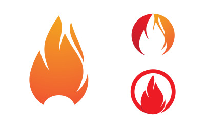 Flames Logo simgesi illüstrasyon vektör tasarım şablonu v.46