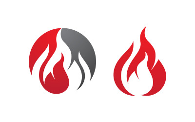 Flames Logo simgesi illüstrasyon vektör tasarım şablonu v.47