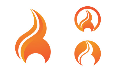 Flames Logo simgesi illüstrasyon vektör tasarım şablonu v.48