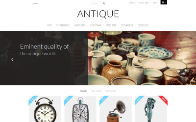 Antique PrestaShop Theme Tema PrestaShop №51338