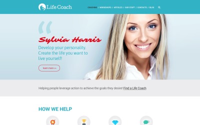 Modello di sito Web reattivo per Life Coach