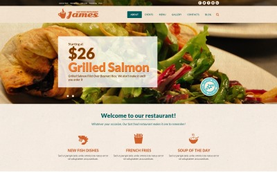Šablona Joomla restaurace rychlého občerstvení
