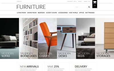 "Selling Furniture Online PrestaShop Theme" - адаптивний PrestaShop шаблон №51386